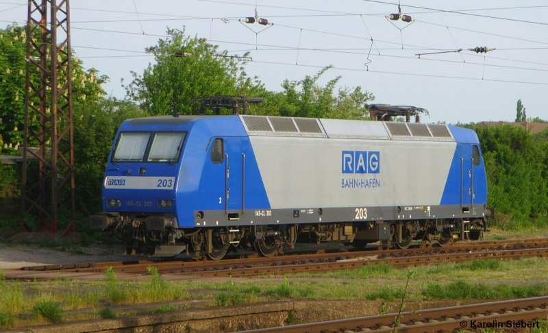 Die 145-CL 203 in Grokorbetha am 05.05.2007