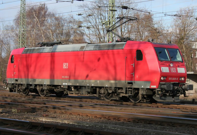 Die 185 009-8 verlsst Aachen West am 30.01.2009
