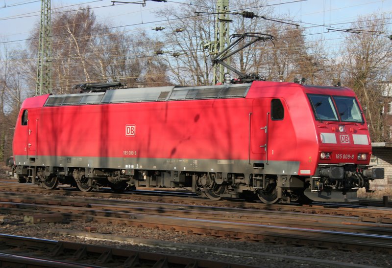 Die 185 009-8 verl�sst Aachen West am 30.01.2009