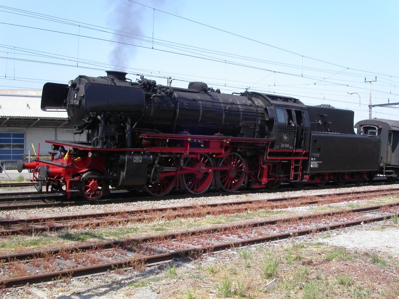 Die 23 058 der Eurovapor in Arbon Schweiz anlsslich der Arbon classics am 1. Mai 07