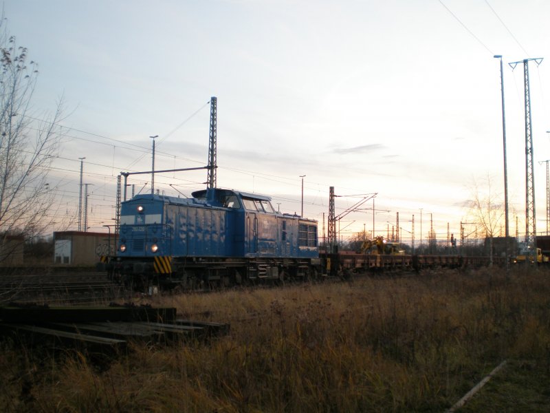 Die 293 026-1 der Press war am 1.12.2007 den ganzen Tag in der 
Lutherstadt Wittenberg im Bauzugdienst im Einsatz.