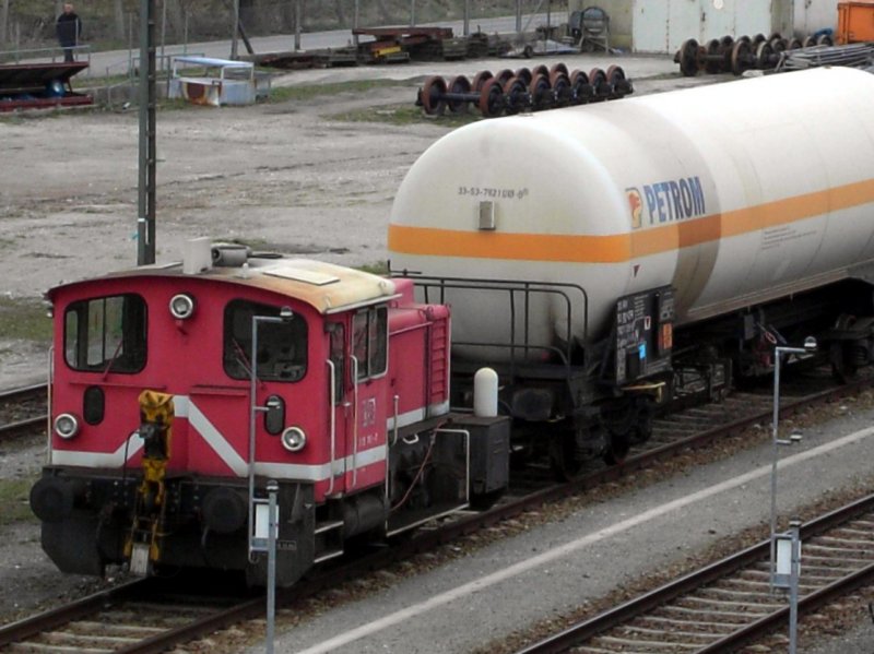 Die 335 113 am 23.03.2008 abgestellt im BW M�hldorf. 