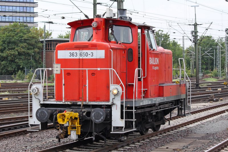 Die 363 650-3 abgestellt in Hannover Hbf, am 25,08,09