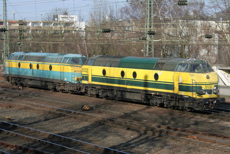 Die 5532 rangiert in DT in Aachen West am 30.01.2009 