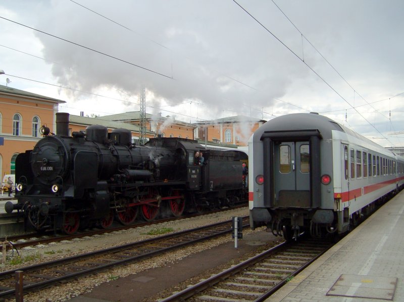 Die 638 1301 am 03.05.2008 bei der ausfahrt aus Passau Hbf mit ihrem Sonderzug nach Vilshofen.   
