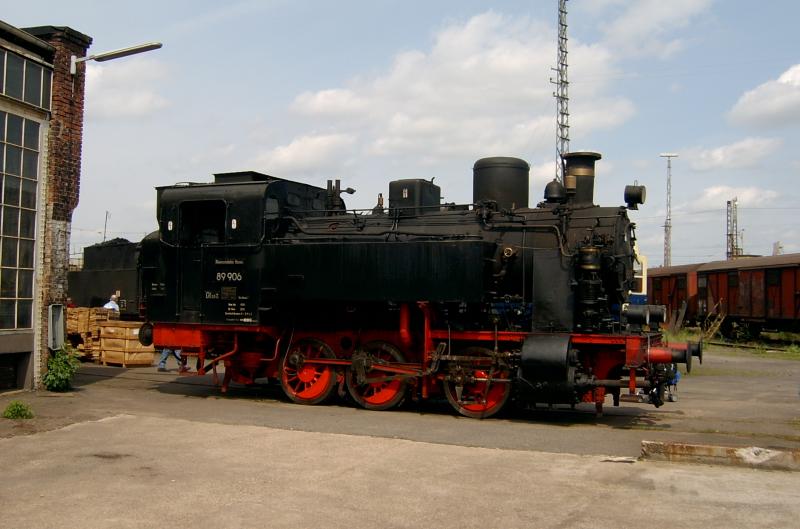 Die 89906 im betriebsbereiten Zustand bei der Museumsbahn Hanau.