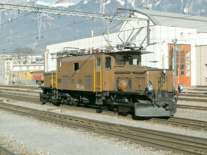  Die alte Dame  (1929) Ge 6/6 I Nr.414 beim rangieren am 11.02.08 in Landquart