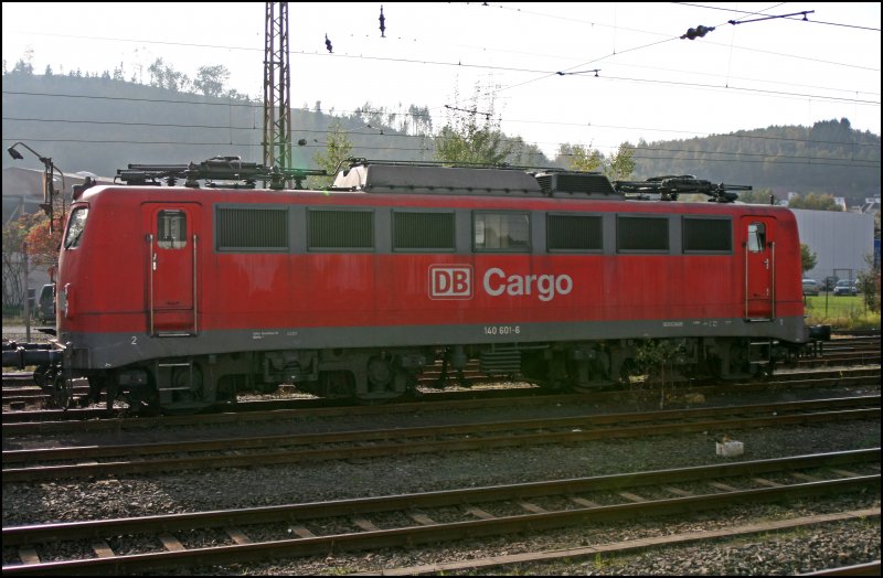 Die am 27.04.2007 in Dessau mit einer IS770 Untersuchte Berliner 140 601, steht am 04.10.07 in Kreuztal.
