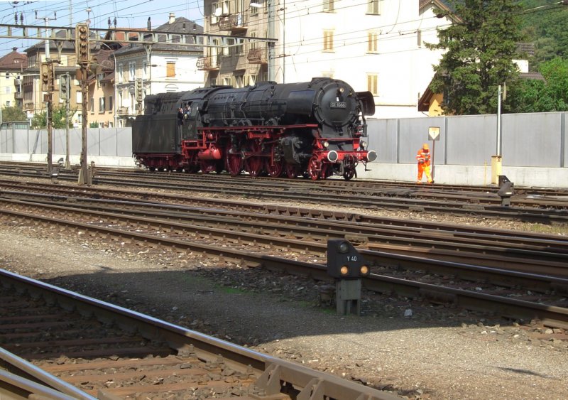 Die BR 01 1066 der Ulmereisenbahnfreunde beim Gotthard Jubilum in Erstfeld am 08.09.2007 