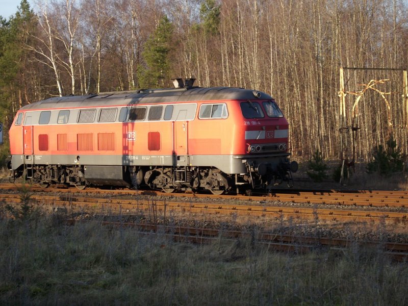 Die BR 218 139-4 beim rangieren in Munster