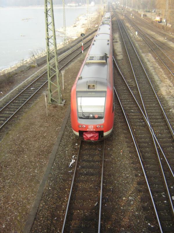 Die BR 612 651-8 wird in Lindau HBF bereitgestellt fr die Fahrt Lindau-Ulm