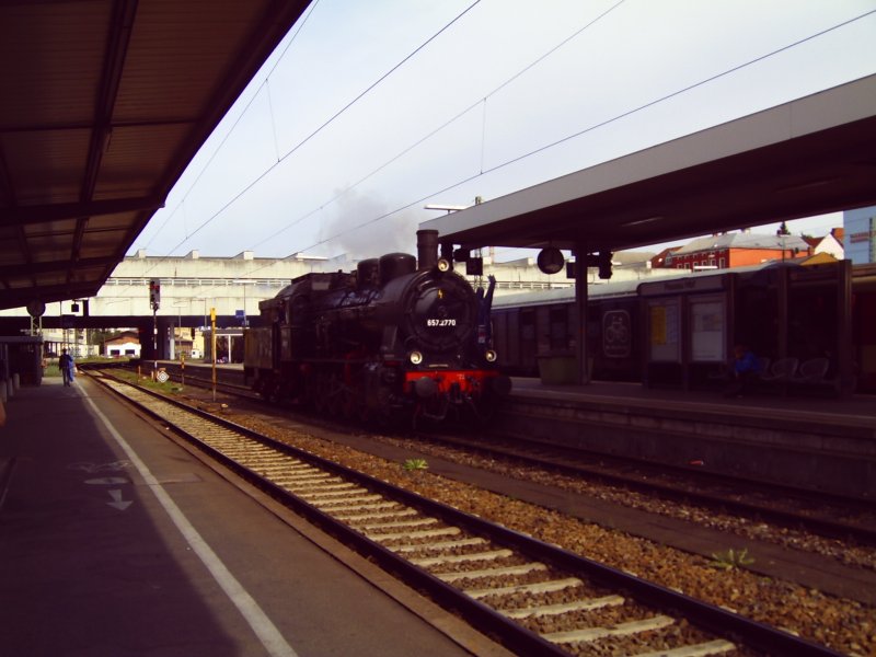 Die BR 657 in Passau Hbf beim umsetzen des Zuges am 06.08.2005