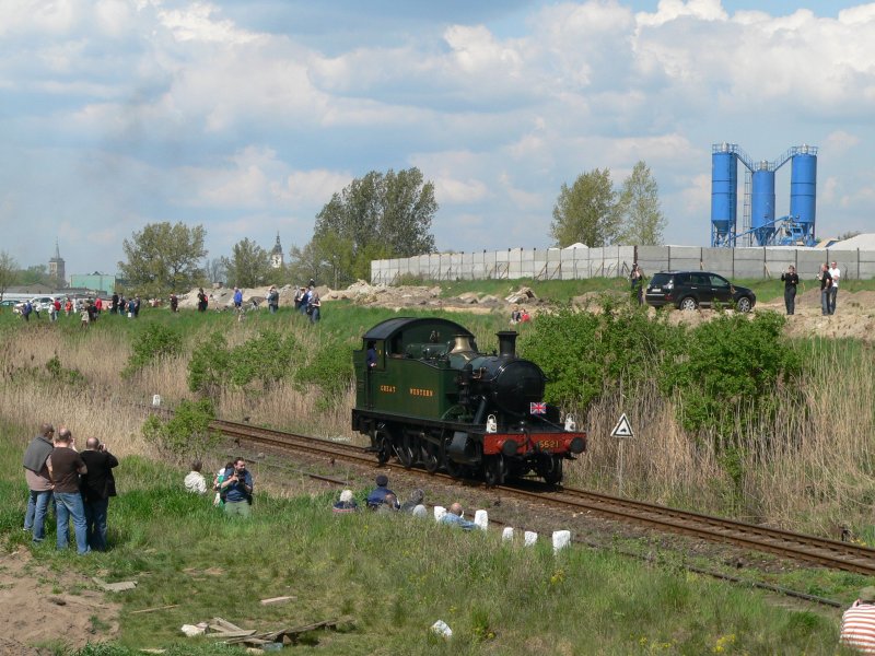 Die britische Great Western Railways 5521 am 3.5.2008 auf der Dampflokparade in Wolsztyn.