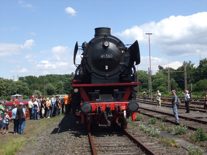 Die Dampflokomotive 41 360 am BW GE-Bismarck.