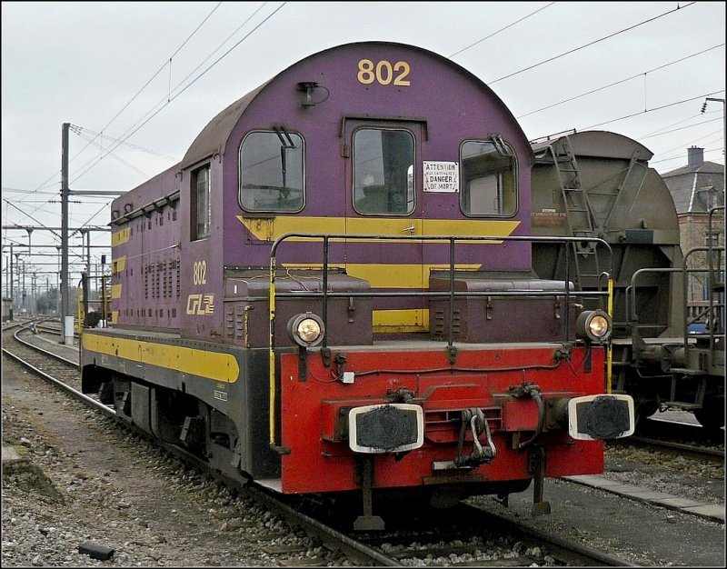 Die Diesellok 802 (Baujahr 1954, so wie ich) war am 24.02.09 im Bahnhof von Ptange zu Gast. (Hans)