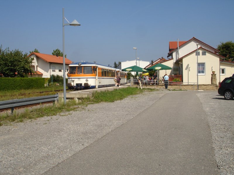 Die drei MAN's (VT9, VT27 und VS142) im Bahnhof von Siegelsbach,
bei der Sonderfahrt am 30.08.08