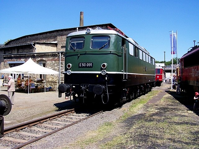 Die E50 091 kam aus Koblenz nach Halle (Saale). (15.07.07)