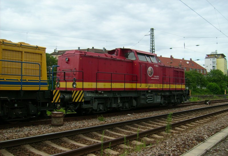 Die EBW 150.12 am 30.6.07 in Rastatt.Die ehemalige BR Nummer 203204-3 ist noch zu sehen