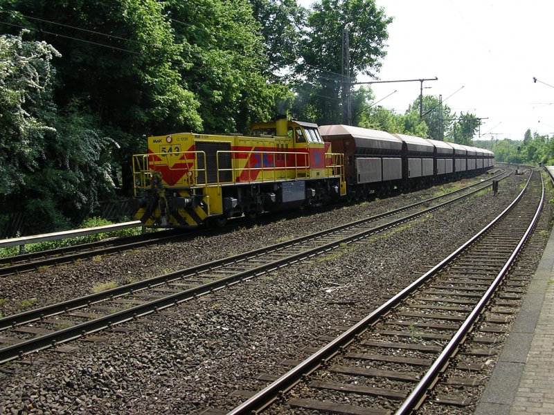 Die EH 543 mit Kohlenzug in BO Hamme auf dem Weg nach Gelsenkirchen Bismarck.(13.05.2008)