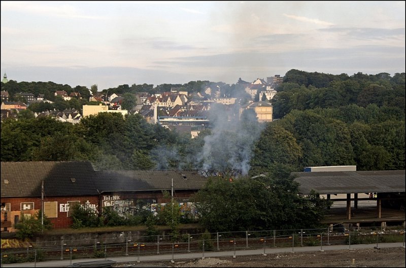Die ehemaligen Gterschuppen im Bahnhofsbereich von Ldenscheid werden warscheinlich auch verschwinden... 
