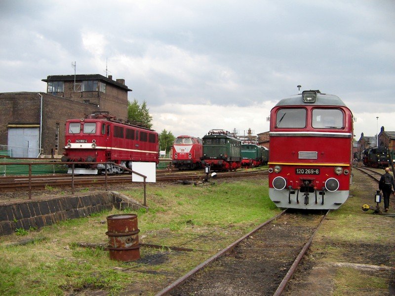 Die El- und Dieselloks des SEM Chemnitz Hilbersdorf,25.08.06