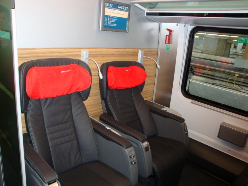 Die Erste Klasse Premium im Railjet
