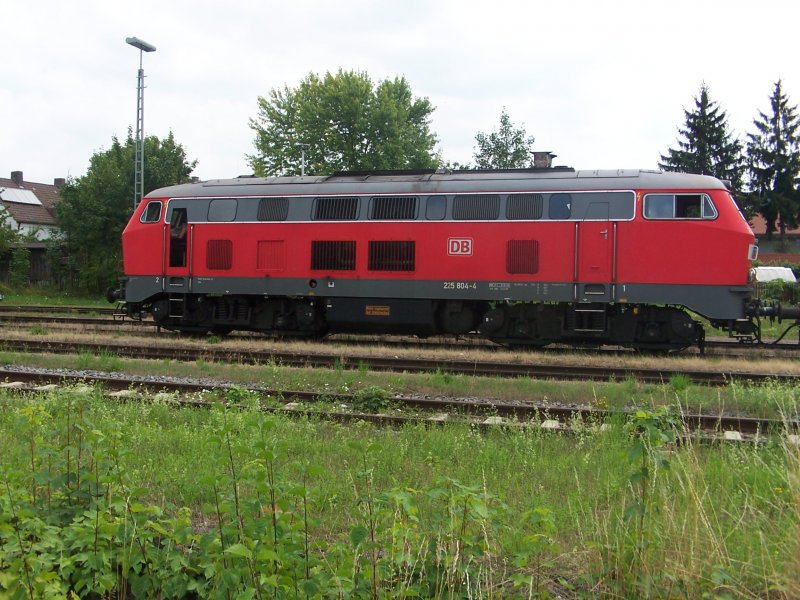 Die ex 215, jetzt 225 804-4, whrend der Pause. Juli 2007