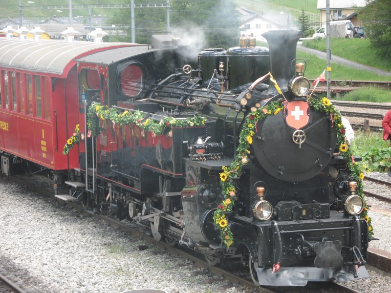 Die FO4 HG 3/4 fuhr am 23.06.2007 um 14.50 Uhr in Realp
mit dem Festzug ab.