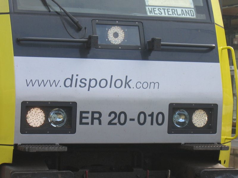 Die Frontpartie der ER 20 der Dispolok GmbH
