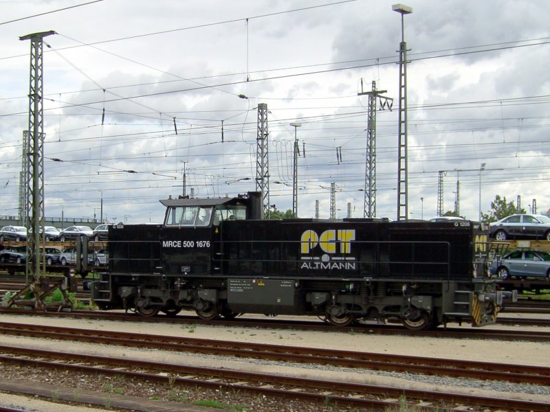 Die G 1206 von MRCE vermietet an PCT Altmann am 04.08.2008 in Ingolstadt Hbf. 