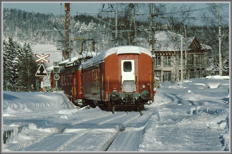 Die Geleise sind kaum mehr auszumachen in Heiden. (Archiv 12/81)