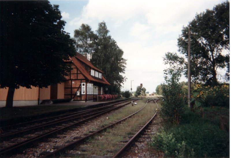 Die Gleisanlagen im Bahnhof Poitzen. An diesem Tag war es sengend hei und es herrschte an diesem Fleck inmitten der Natur eine Totenstille.