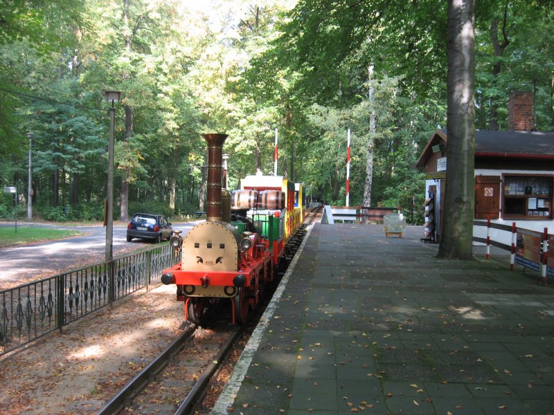 Die Grlitzer Parkeisenbahn hat als Lokomotive einen Nachbau des  Adler , der ab 1835 zwischen Nrnberg und Fhrt fuhr.