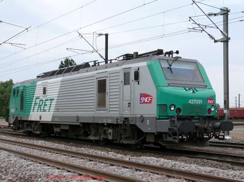 Die Gterzuglok BB27091 (Typ Prima von Alstom).

05.05.2007 Hausbergen
