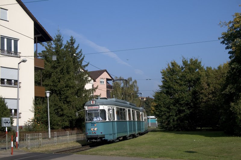 Die Heidelberger Trakion 291 am 28. September 2008 kurz hinter der Feudenheimer Wendeschleife.