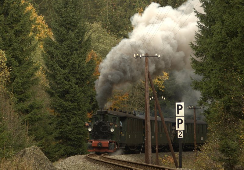Die IK No 54 hat am 10.10.09 den Hp Loreleifelsen verlassen und dampft gen Jhstadt. Schade da das Spitzensignal noch nicht an war.