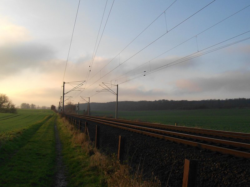 Die Kbs 140 am 12.12.08 mit Blick Richtung Bad Oldesloe.