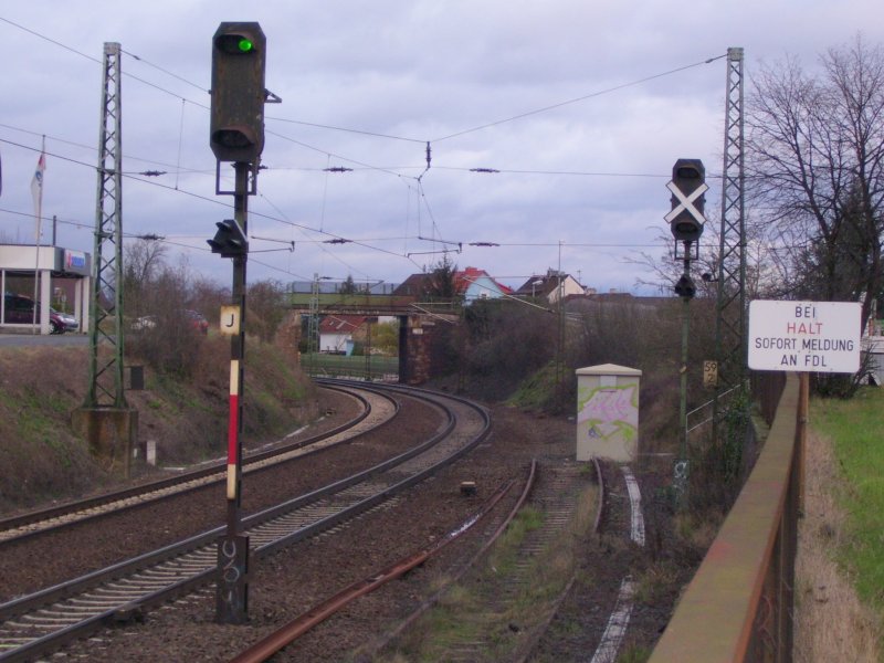 Die KBS 466 zwischen Geisenheim und Oestrich-Winkel; 16.03.2008