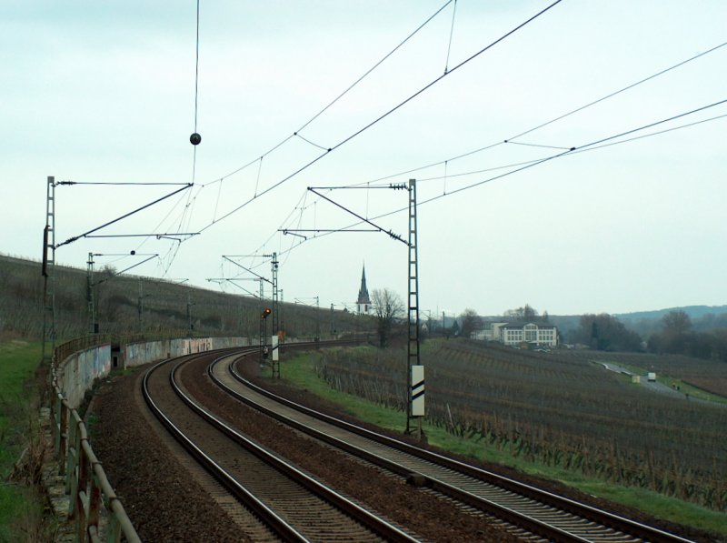 Die KBS 466 zwischen Hattenheim und Erbach (Rheingau); 15.03.2008