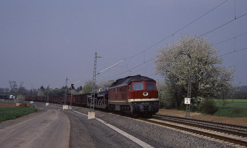 Die letzten Einstze der BR 232 auf der schon fertig gestellten Kursbuchstrecke Bebra - Erfurt nach der Wende.