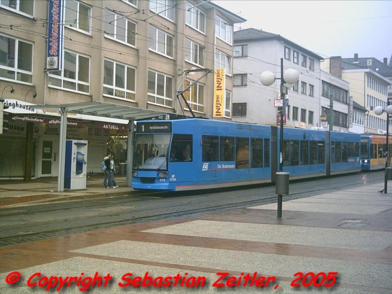 Die Linie 1 am Stern auf ihrem Weg zur Holl�ndischen Stra�e am Nachmittag des 25. M�rz 2005.