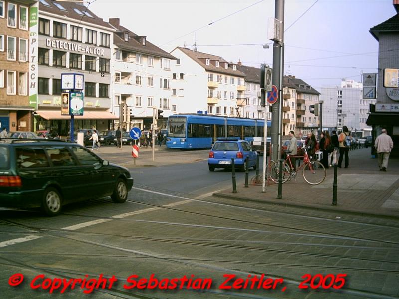 Die Linie 6 am Stern auf ihrem Weg zum Schulzentrum Brckenhof am Nachmittag des 30. Mrz 2005.