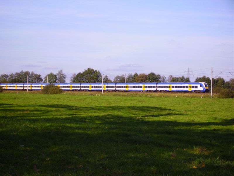 Die NOB nach Hamburg-Altona kurz vor Elmshorn am 13.10.07