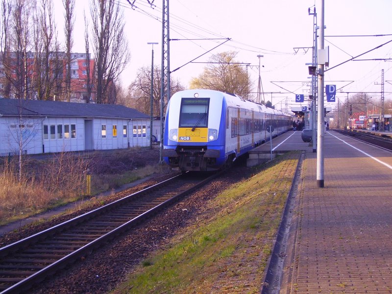 Die NOB nach Hamburg-Altona verlsst Elmshorn am 24.03.07