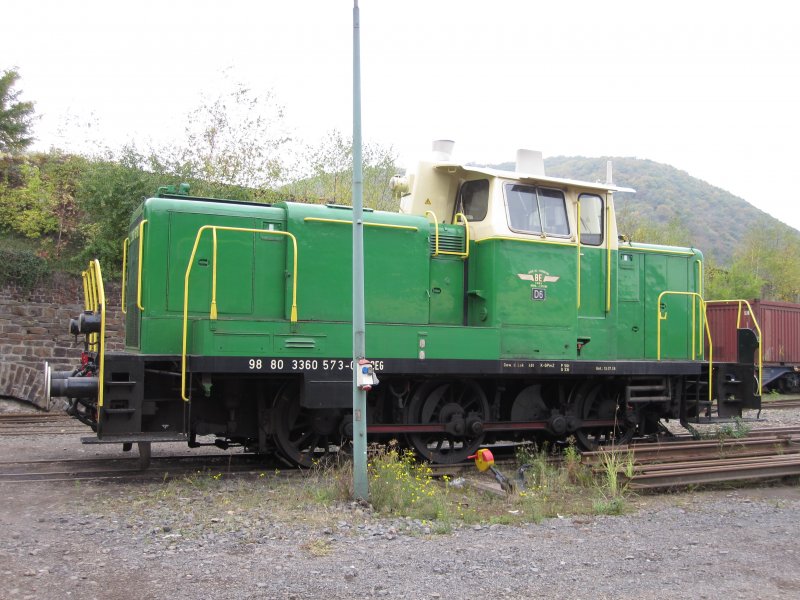 Die Normalspurdiesellok D6 der Brohltalbahn.
Aufgenommen am 22.10.09.