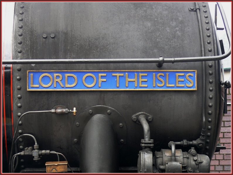 Die Rauchkammer der 62005 ist mit Lord of the Isles beschriftet. (08.08.2008)