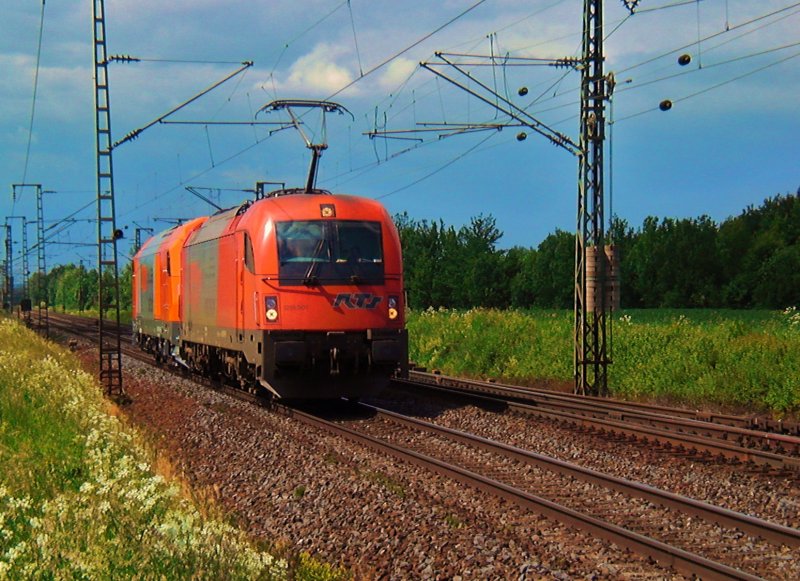 Die RTS Werbelok der BB. (29.05.2009, Obertraubling)