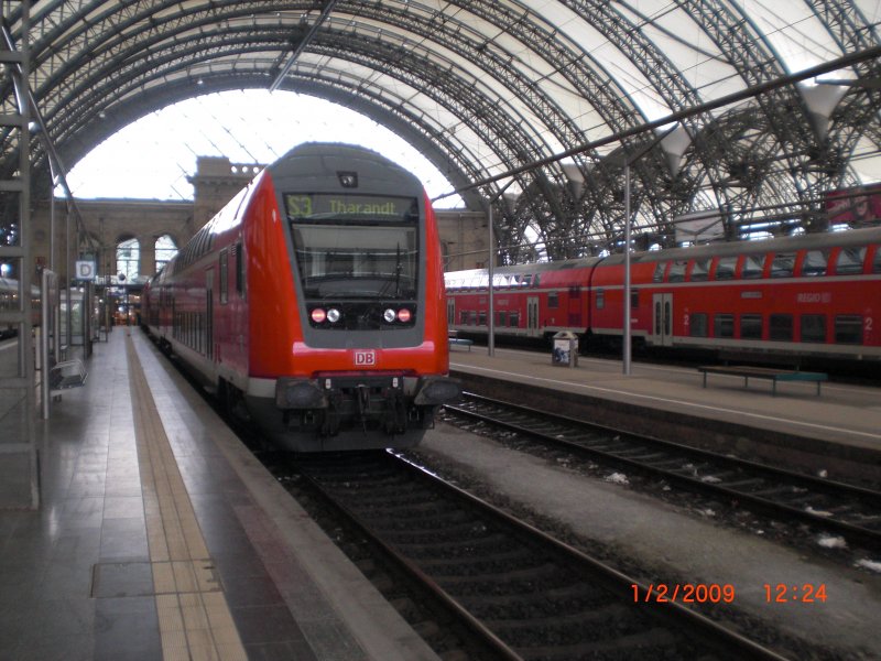 Die S3 nach Tharandt in Dresden Hbf. 01.02.2009 