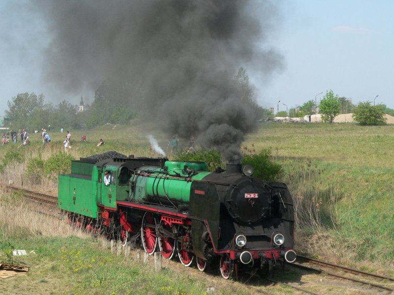 Die  schne Helena  Pm36-2 auf der Dampflokparade am 28.4.2007 in Wolsztyn.