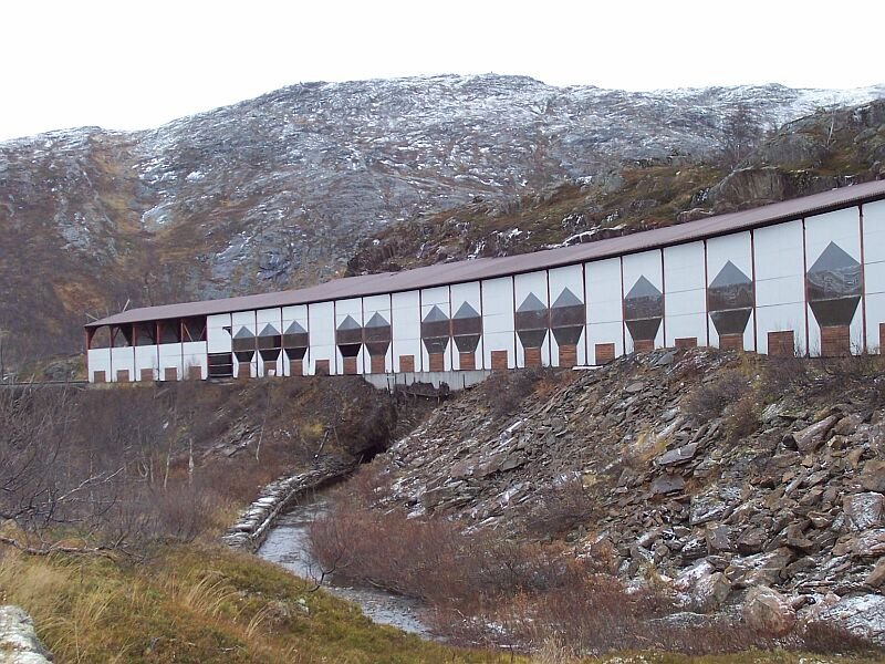 Die schnste Schneeschutzgallerie im Bjrnfjell zwischen Bjrnfjell und Ssterbekk, aufgenommen am 09.10.2006